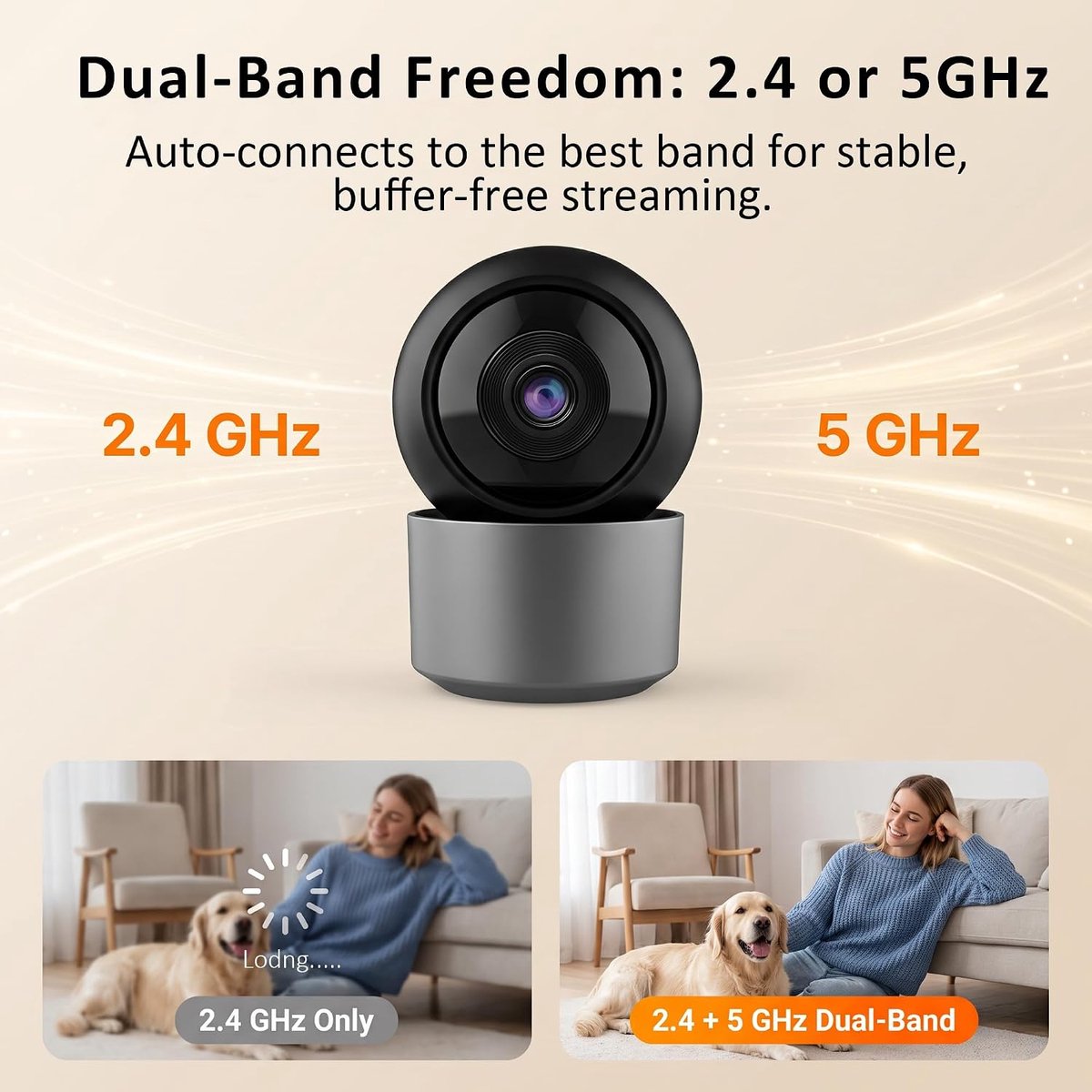 ONNO 2K Indoor Pan, Tilt Security Camera for Pets, Pet Camera with Motion Detection, 2-Way Audio, Night Vision, Sound - ShopVlot