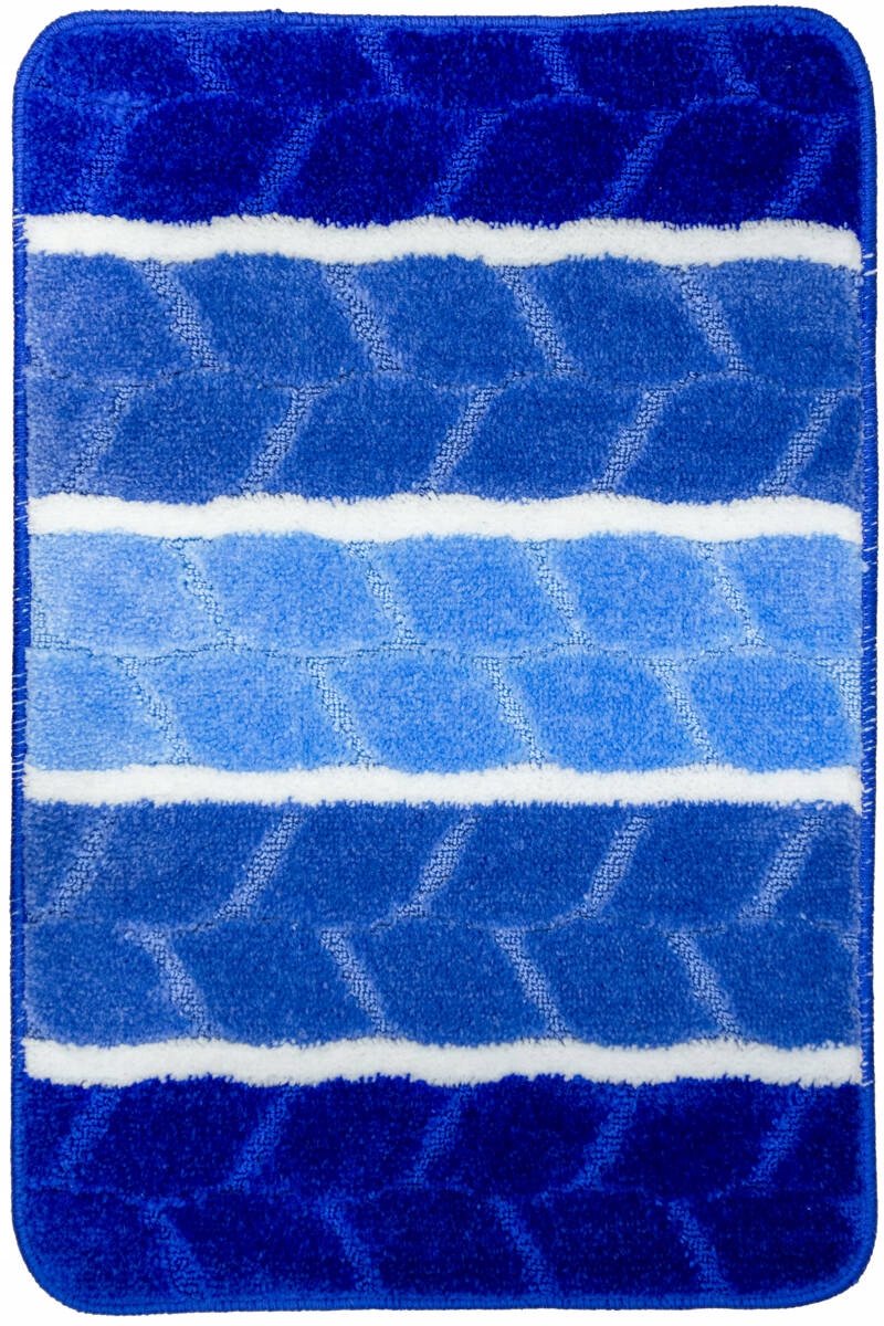 Fano Badmat Blauw 50x80 cm Antislip Strepen PP