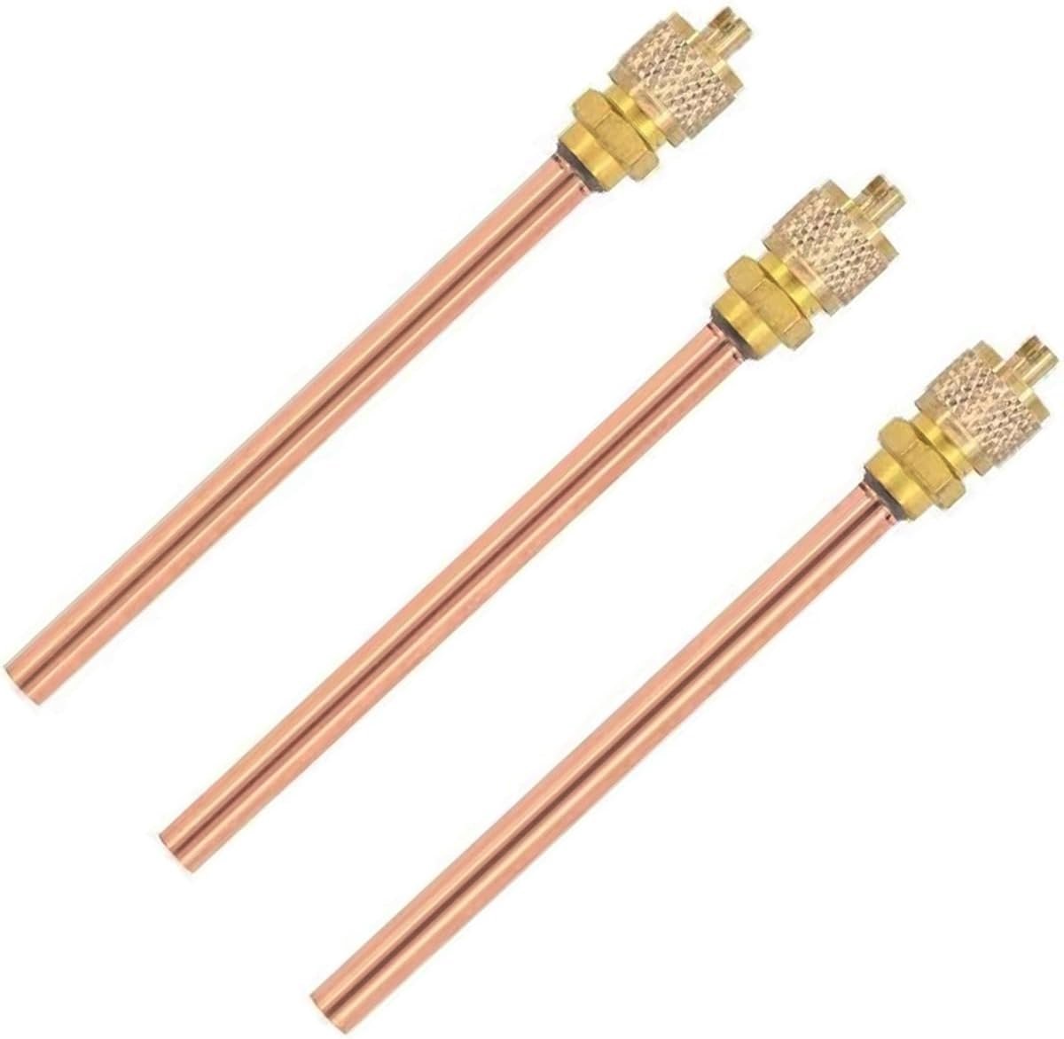 Accessoireventiel 1/4'' SAE - Messing en koper - 4'' stam voor AC-koeling - ShopVlot