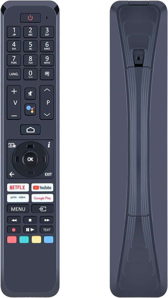 Vervangende afstandsbediening - voor Telefunken Android TV - spraakbesturing - eenvoudig in gebruik - ShopVlot
