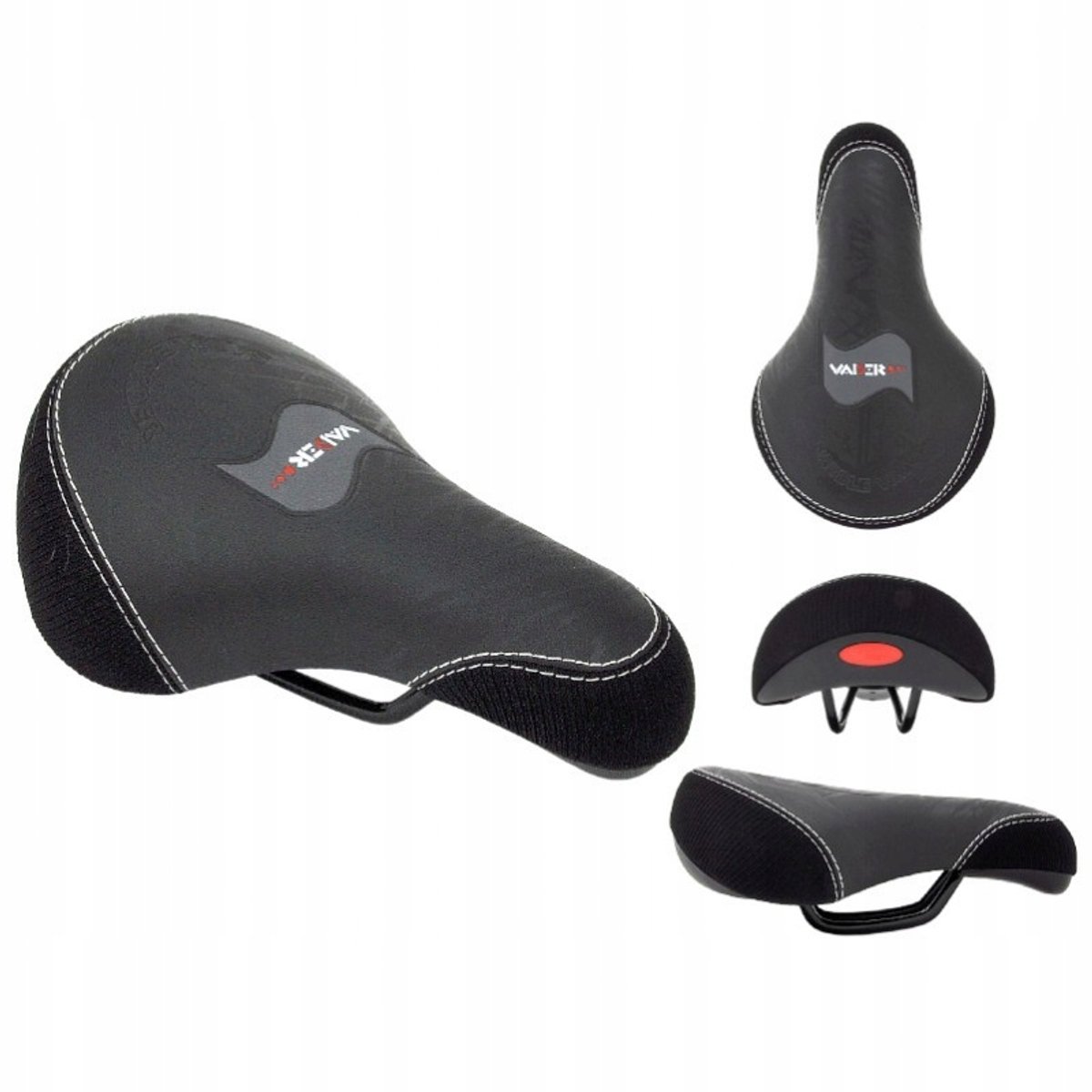 Merkloos BMX Fietszadel - 225x145mm - Zwart/Grijs