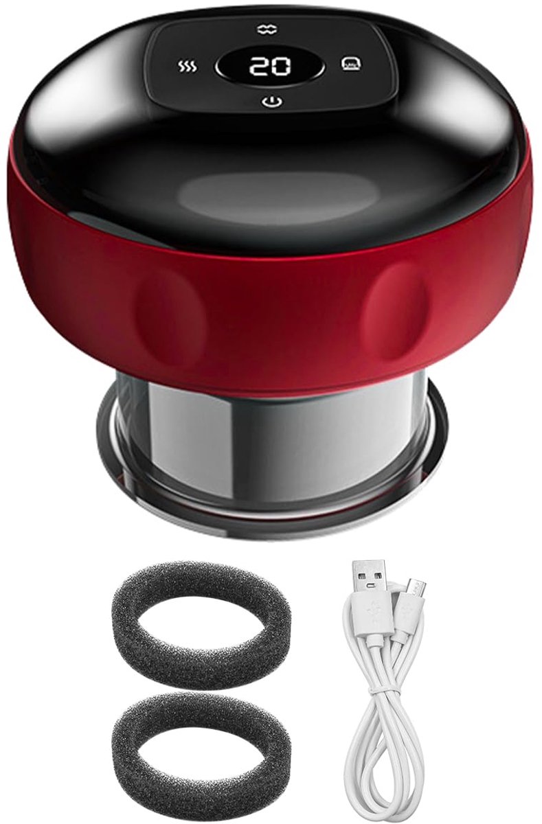Cupping Therapie Massager - 12 Temperatuurstanden - Rood - Verlicht spierpijn - ShopVlot