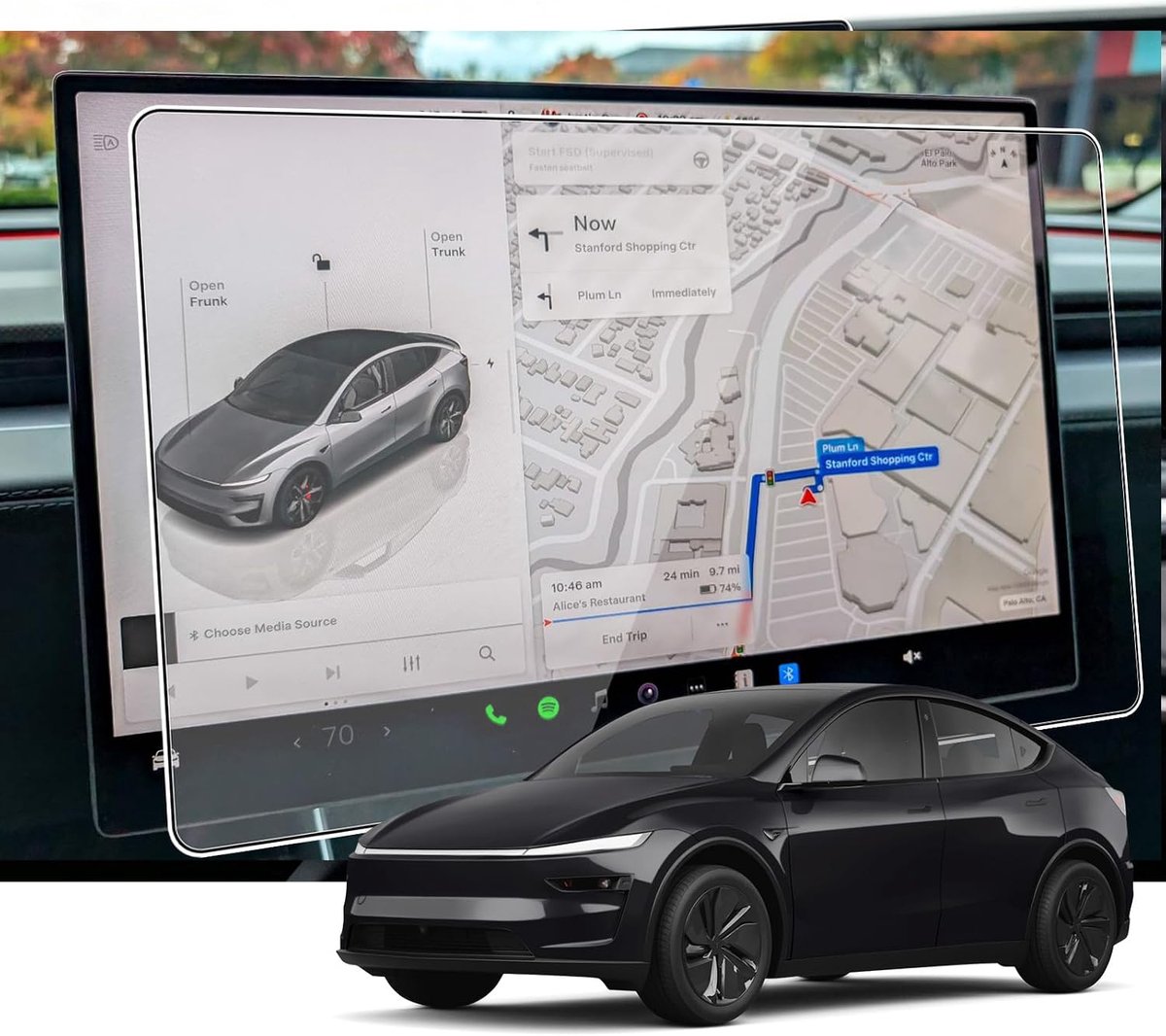 KUSINHOKA Displaybeschermfolie voor Tesla Model Y 2026 Premium/Performance - ShopVlot