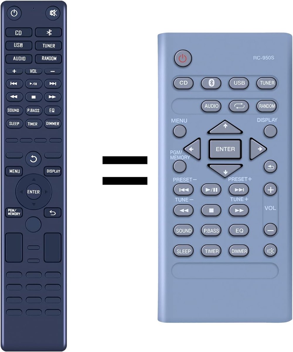 Nieuwe RC-950S Vervangende Afstandsbediening compatibel met Pioneer CD-Receiver-systeem X-CM56 X-HM26 X-SMC02 X-SMC02D - ShopVlot