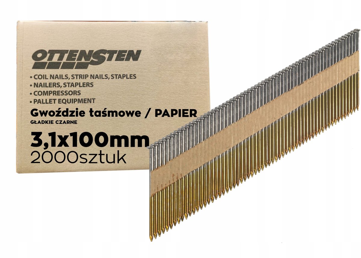 Gepareerde Nagels 3,1x100mm Glad Zwart - 2000 Stuks