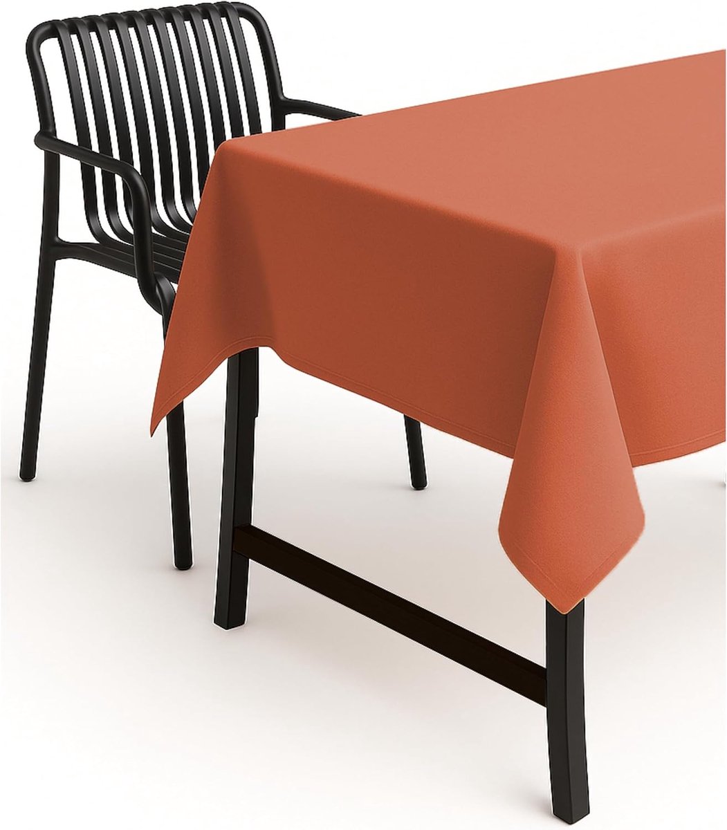 Garden Table Cloth, 50 x 50 cm, 4 Pieces Napkins, Terracotta, Linen Look Lotus Effect, Stain Protection, Non-Iron - ShopVlot