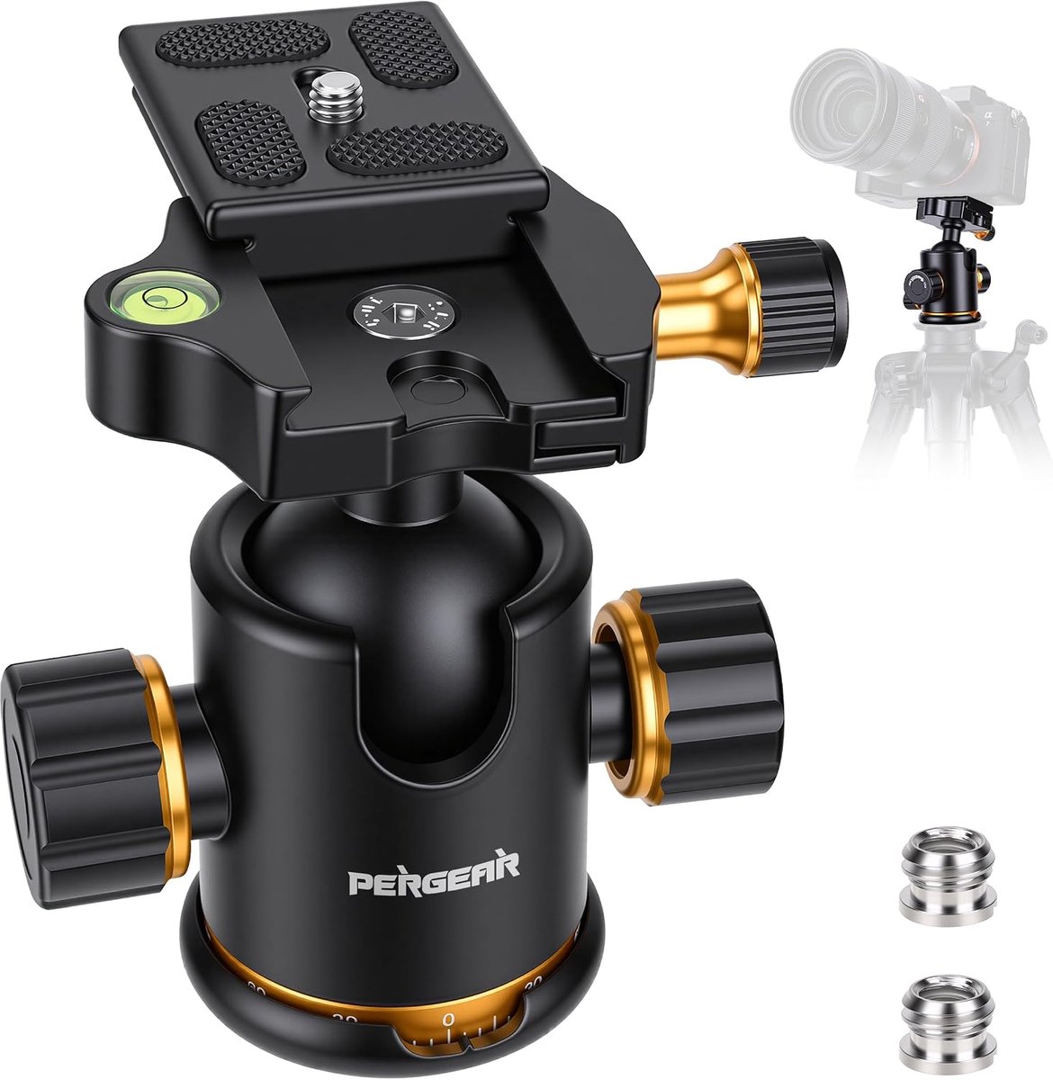 PERGEAR TH3 Pro DSLR Camera Tripod with 360 Ball Head, Load Capacity 8 kg - ShopVlot