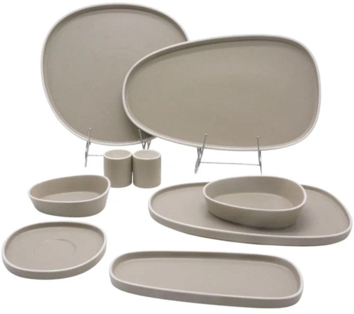 Bricard Croix - Ontbijtset - 25-delig - Beige - 6-Persoons - Porselein - Serviesset