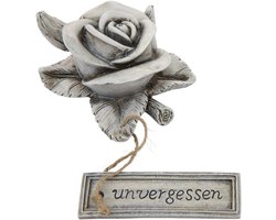 CULT at home Tomb Decoration Rose "Unforgotten" - Grave Decoration All Saints Stone Roses Grave Decoration Tombstone - ShopVlot