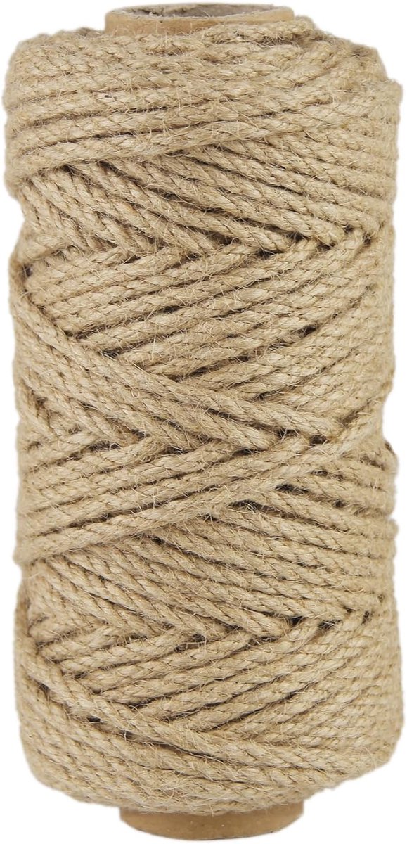 Natural Jute Nerd 5mm 50m Hemp Rope Jute Rope for Craft Plants Garden Handmade Artwork Decoration Packaging and Home - ShopVlot