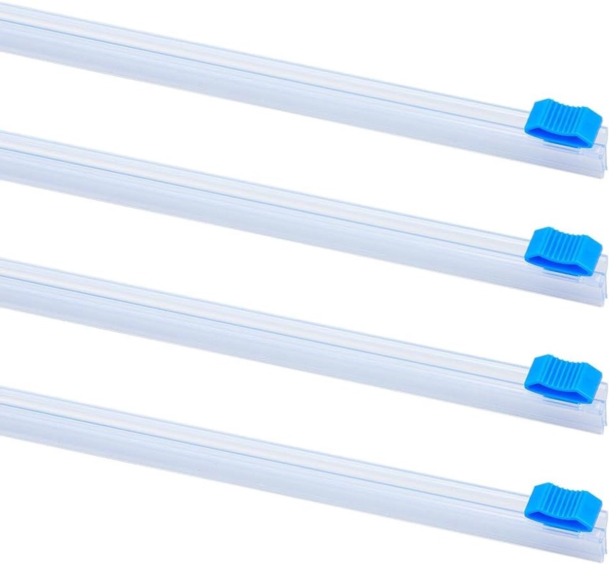 Vershoudfolie houder met snijmes - Blauw - 43 cm - Plastic foliesnijder voor keuken - Herbruikbaar en multifunctioneel