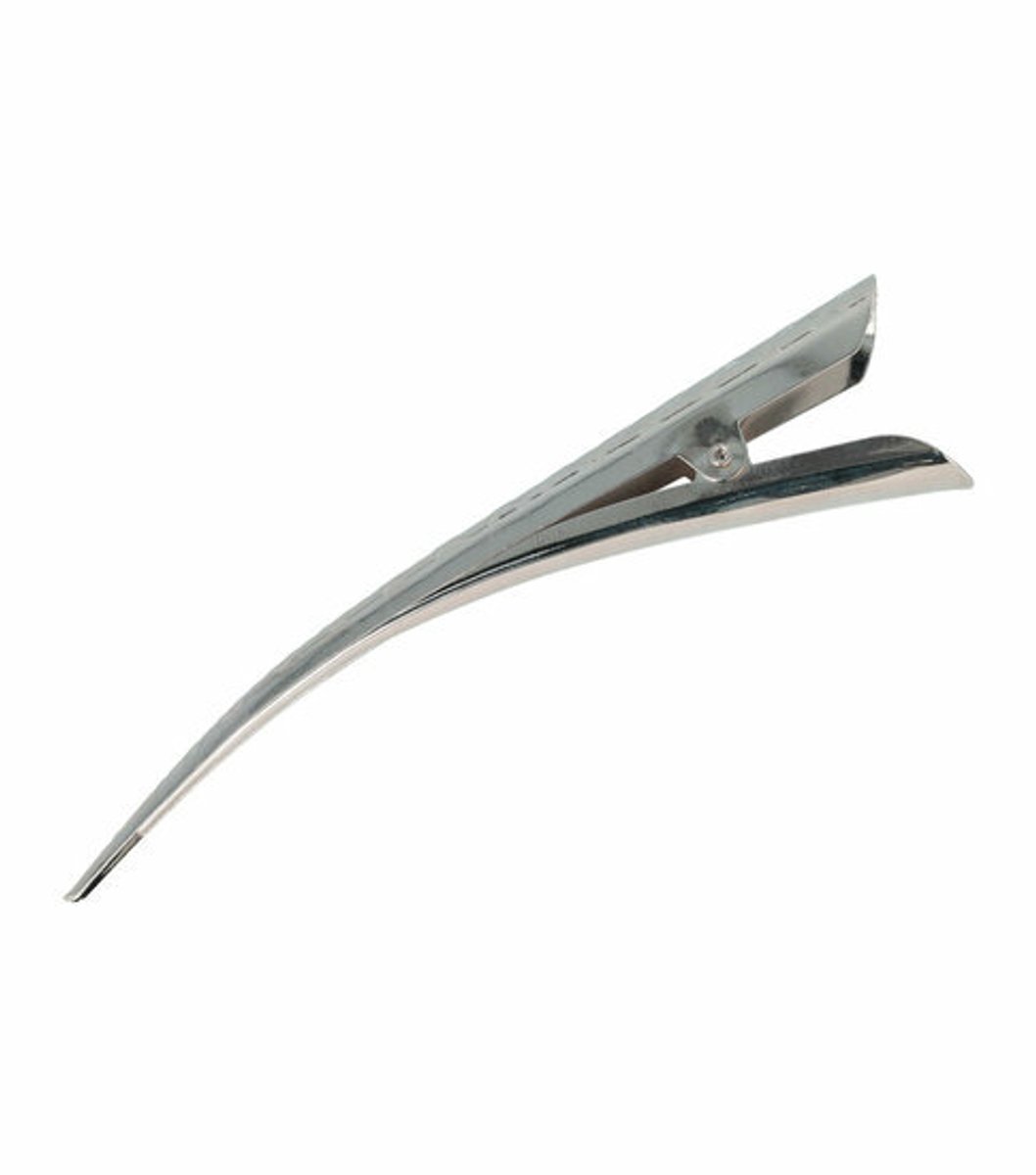 Haarsoires Haarspeld Duckklem 13cm – Basic – Ruitpatroon – Metaal – Zilver - Sterke Haarclip voor Styling & Dagelijks Gebruik - Hair Clip - Decoratieve Haaraccessoire