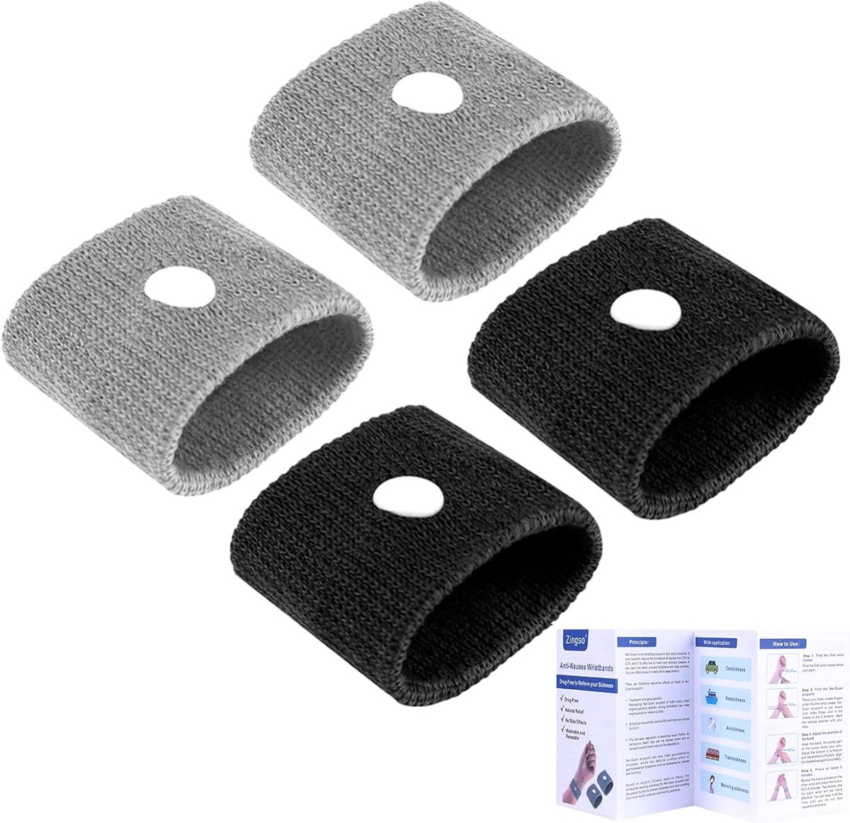 Anti-nausea and motion sickness wristbands, motion sickness bands for children and adults, natural pressure point - ShopVlot