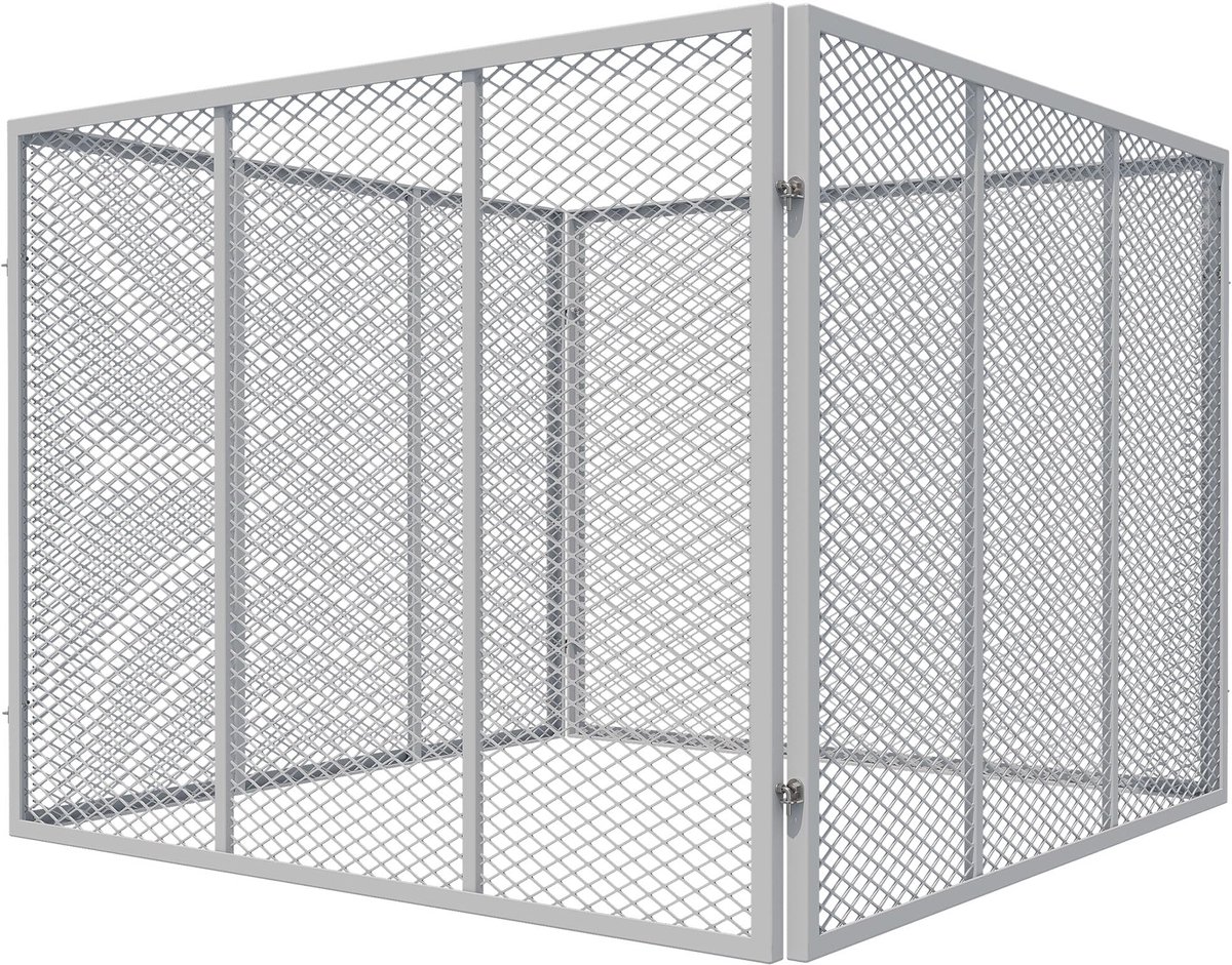 Famanu – Tuincomposteerder van metaalgaas, compostbak van 100 x 100 x 80 cm, voor 800 liter compost, ideaal voor bio-afval