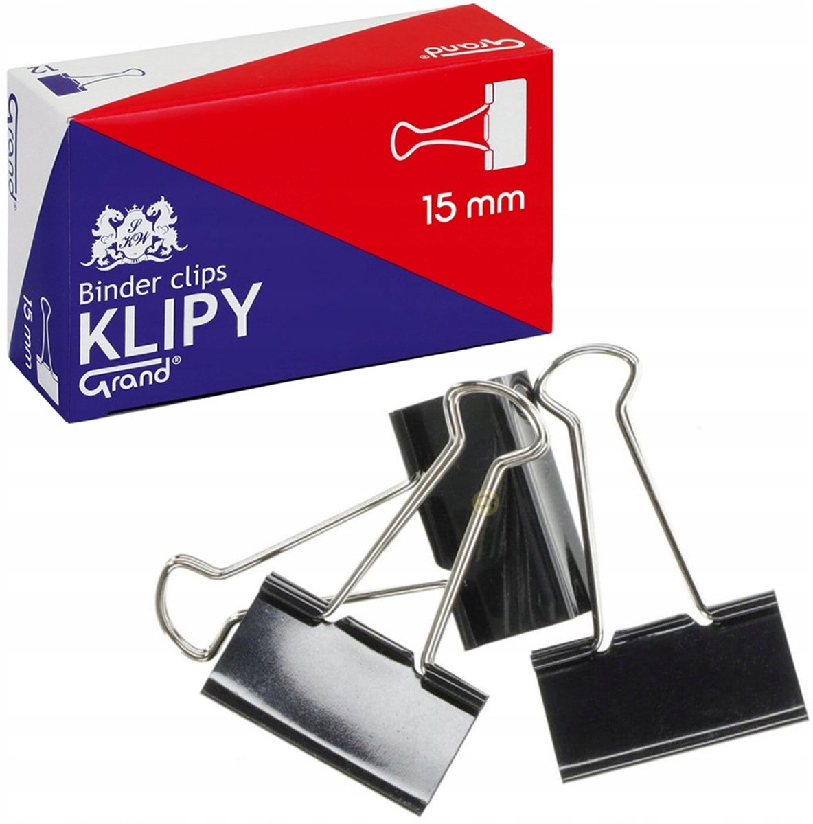 GRAND Klemmen 15mm - Set van 12 Zwarte Klemmen voor Documenten