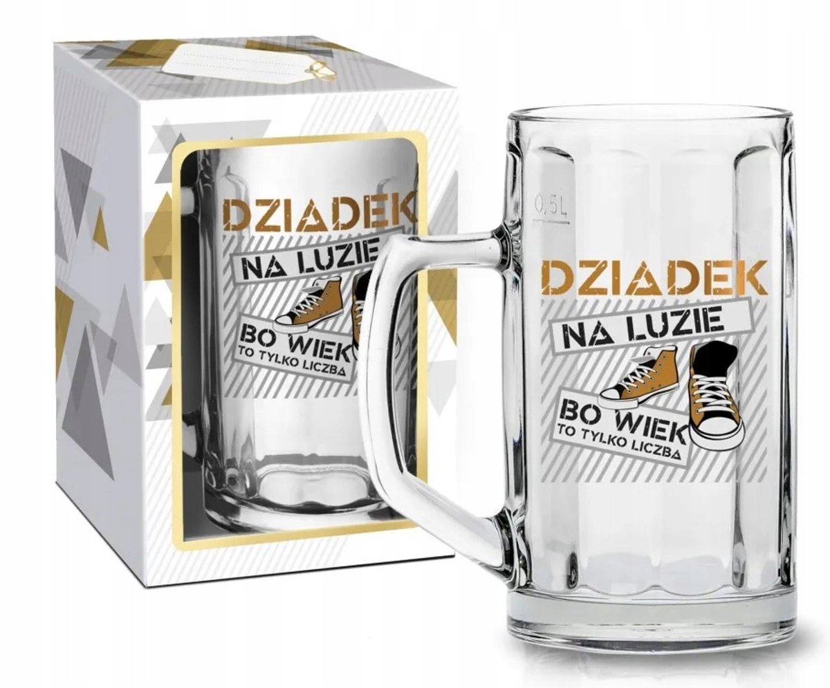 Bierpul "Opa op zijn gemak" - 500ml, Glas, Uniek Cadeau