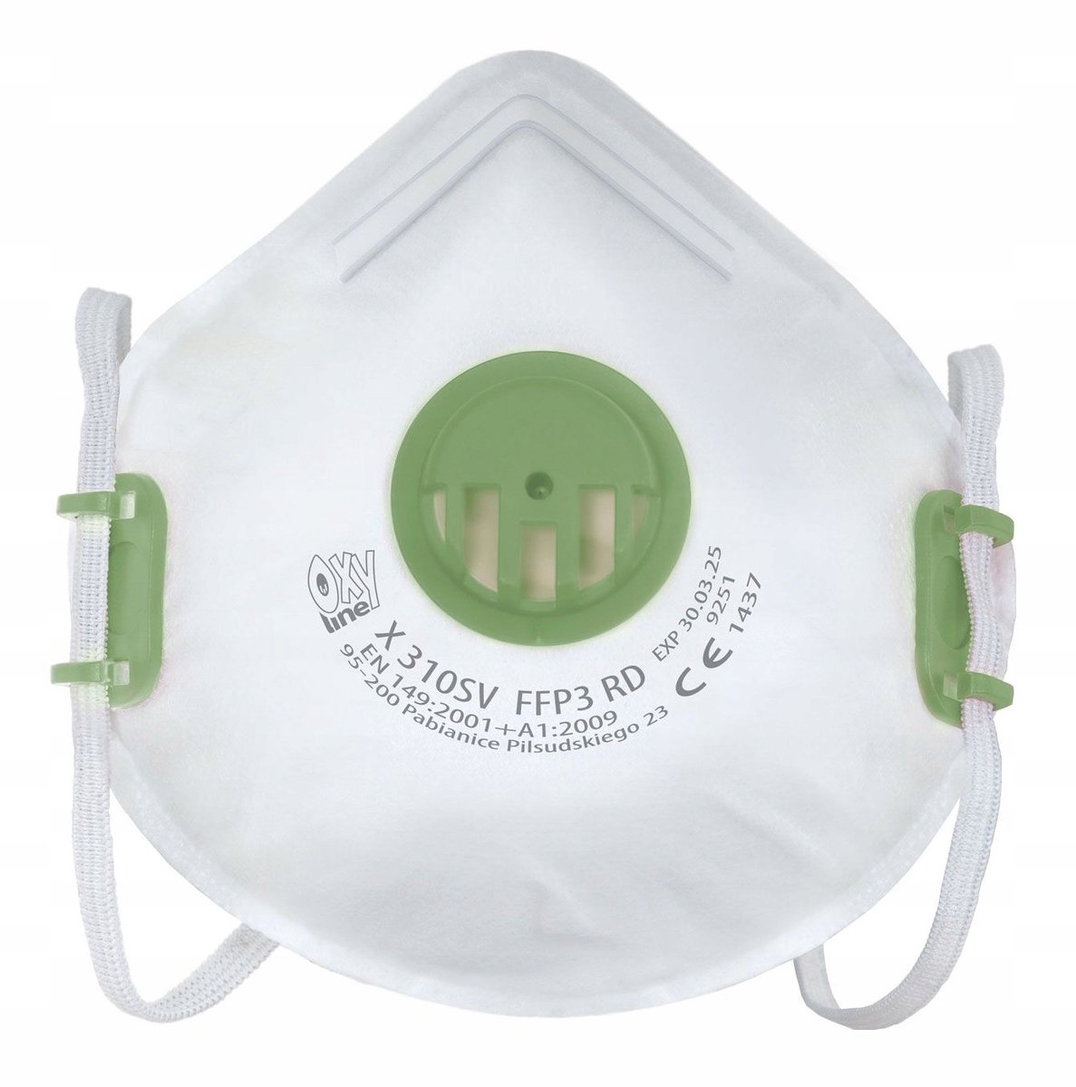 Oxyline FFP3 R D Halfmasker met Ventiel - 10 stuks