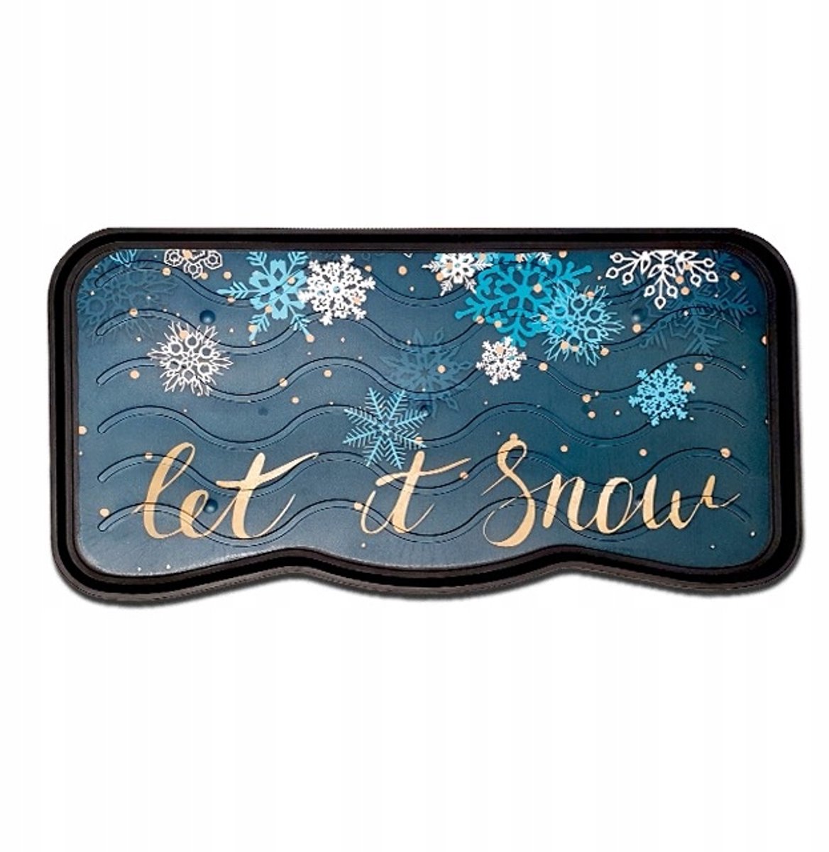 Grote Schoenenbak 'Let It Snow' 38x75cm - Kerstprint