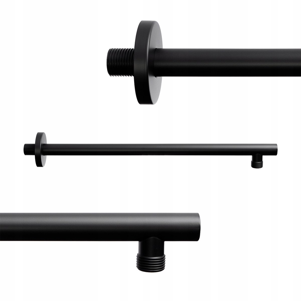 INEA Zwart Inbouw Douchearm regendouche - 40cm messing