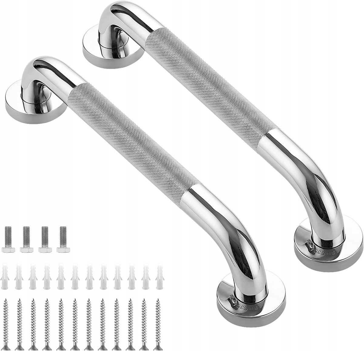 RVS Douchegreep 30cm - 2 stuks - Veiligheid & Comfort in de Badkamer