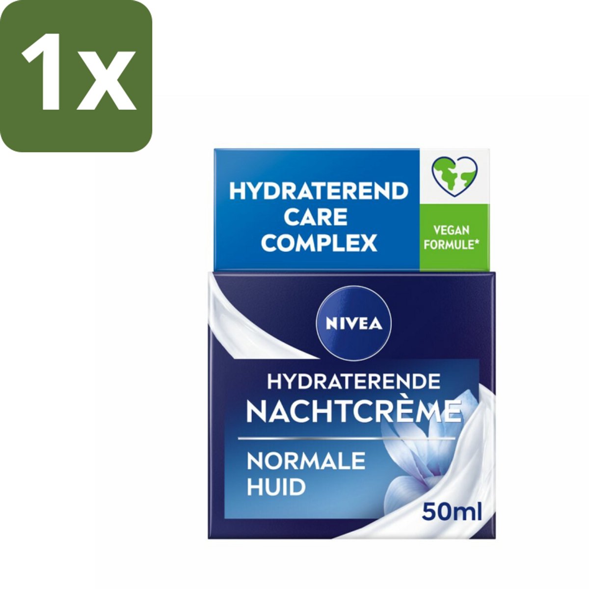 1 x NIVEA - Nachtcrème - Essentials Hydraterend - Voor normale tot gemengde huid - Met Lotusextract, Waterlelie-extract, Vitamine E & Provitamine B5 - 50 ml - Nachtcrème - Hydraterende Crème - Huidverzorging - Huidhydratatie - Crème Voor Gezicht