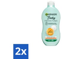 Garnier 2 x - Body - Bodylotion - Intensive 7 Days - Verzorgend - Mango-extract & Probiotica - 400 ml - Bodylotion - Intensieve Hydratatie - Droge Huid - Mango Extract - Probiotica