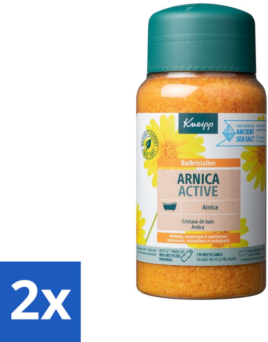 2 x Kneipp - Badzout - Badkristallen - Muscle Relaxation - Arnica - 600 g - Badzout - Ontspanning - Spierherstel - Arnica - Warmte