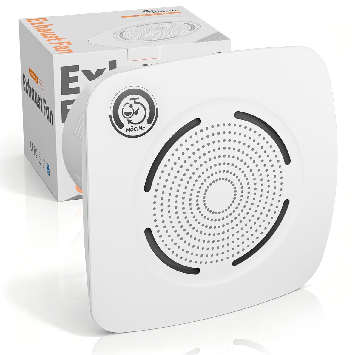 Badkamerventilator 100mm - wit - met vochtigheidssensor - automatisch ventileren - ShopVlot