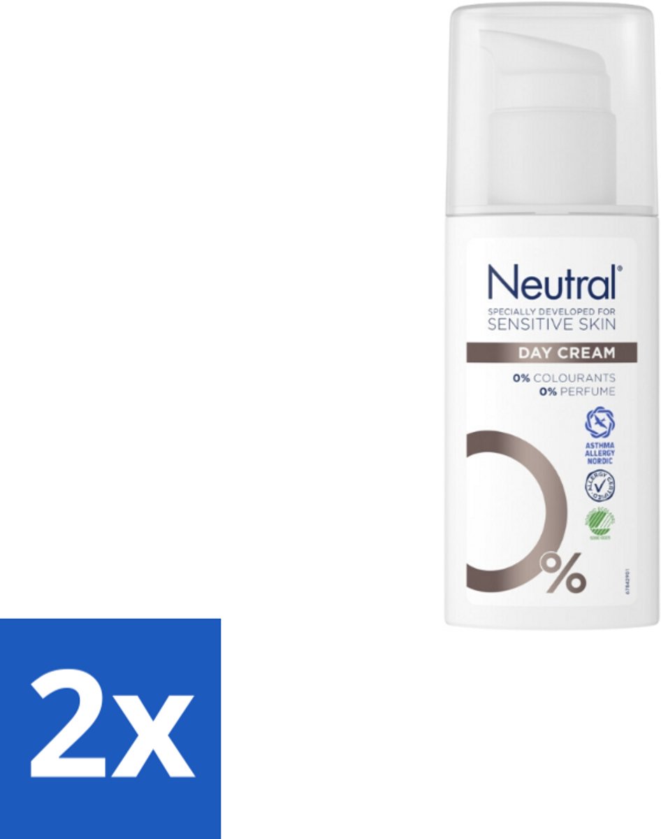 2 x Neutral - Dagcrème - Gevoelige huid - Parfumvrij - 50 ml - Dagcrème - Gevoelige Huid - Parfumvrij - Kleurstoffen - Glycerine