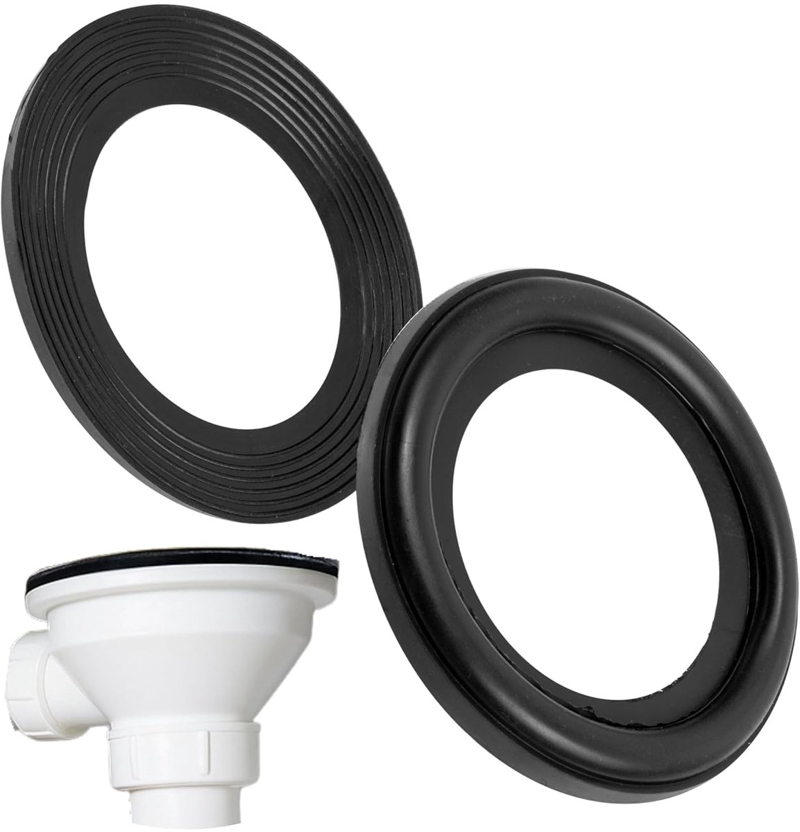 Profielafdichting voor afvoerventiel, 2 stuks, Ø 67 x 43 x 7 mm, voor 1 1/2 inch spoelbakgarnituren, spoelbak ventielonderste deel vervanging afdichting, afdichtingsset keukenkraan, afdichtring