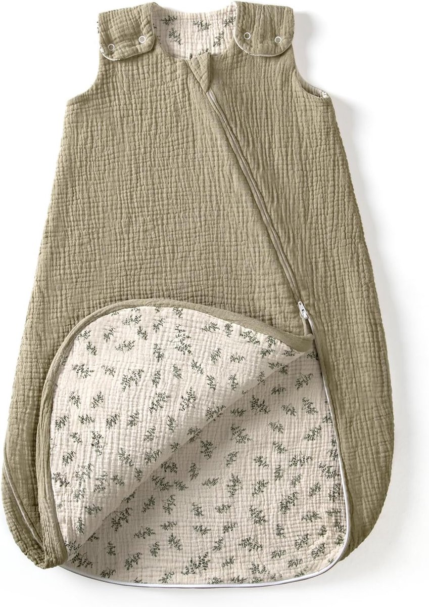 SnelShoppen - Baby slaapzak 90 cm voor 15-24 maanden - Muslin katoenen slaapzak voor jongens en meisjes - Dubbelzijdige ademende slaapzak voor het hel