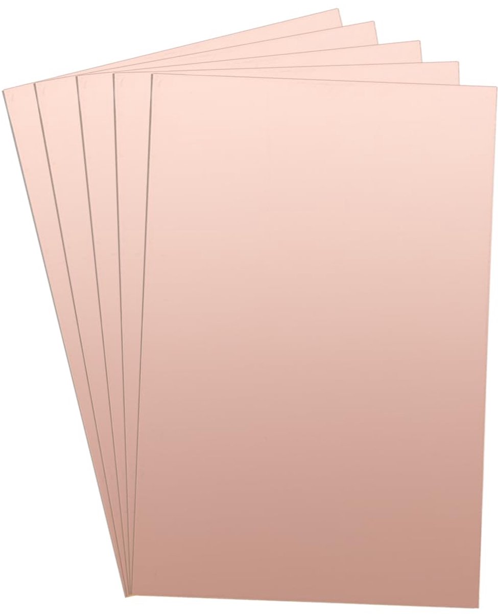 5 stuks 150 x 100 mm dubbelzijdig kopergecoat gelamineerd PCB 1 mm dikte | FR4 printplaat, prototyping PCB-kaart, doe-het-zelf