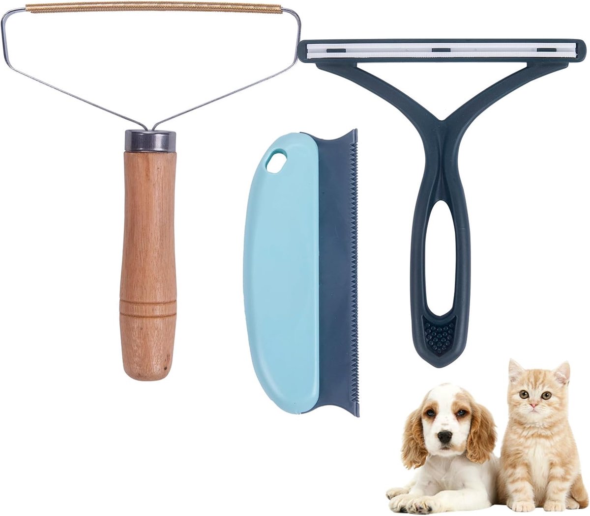 3 stks Tapijt Schraper Tool Hond Haarverwijderaar, Honden Kat Huisdier Bont Kam Hark Trap Scarpet Meubels Pluisverwijderaars Verwijderen Borstel voor Trappen Auto