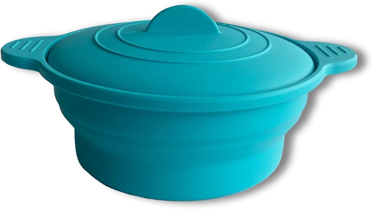 900ml Stoompan Voor Oven en Magnetron | Opvouwbare, Siliconen Bak, Stoomkoken, Gemakkelijk op te Bergen