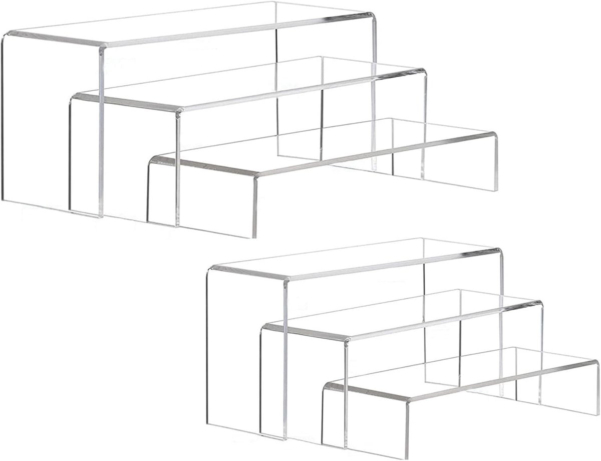 6 stuks acryl risers (klein + groot)