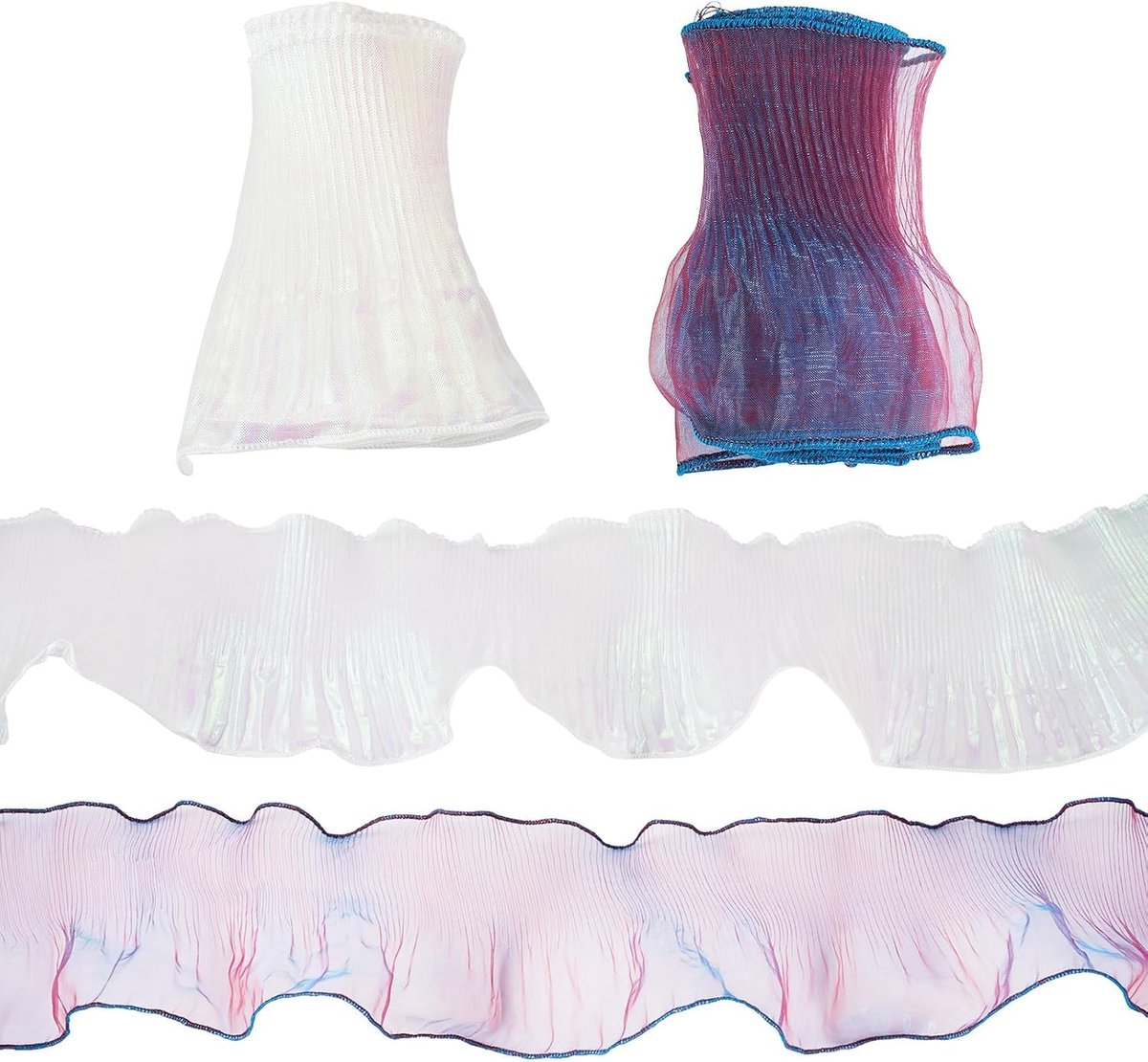 Linten Kant Versieringen Organza Trimmen Iriserende Sprankelende Fishtail Garen Voor Boeket Wieden Decor Gift Wrapping Decoratieve Kleding