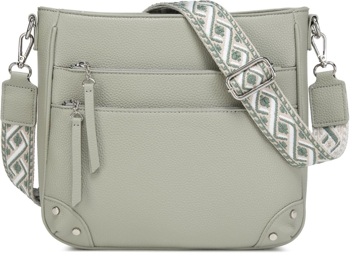 SnelShoppen - Umhängetasche Dames Midden GROOT - Schoudertas van PU Leder - Verstelbare Brede Gurt - Zachte Tote Bag voor Feest en Dagelijks Gebruik
