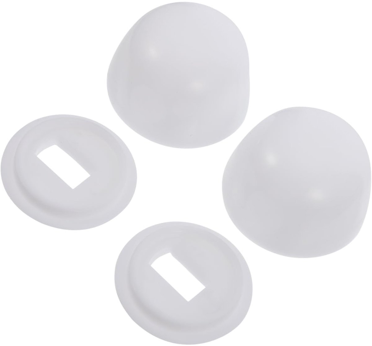 2 paar toiletbout cap afdekking voor toiletpot - installatieaccessoires en schroefdoppen voor eenvoudige montage en afwerking van toiletbodembouten