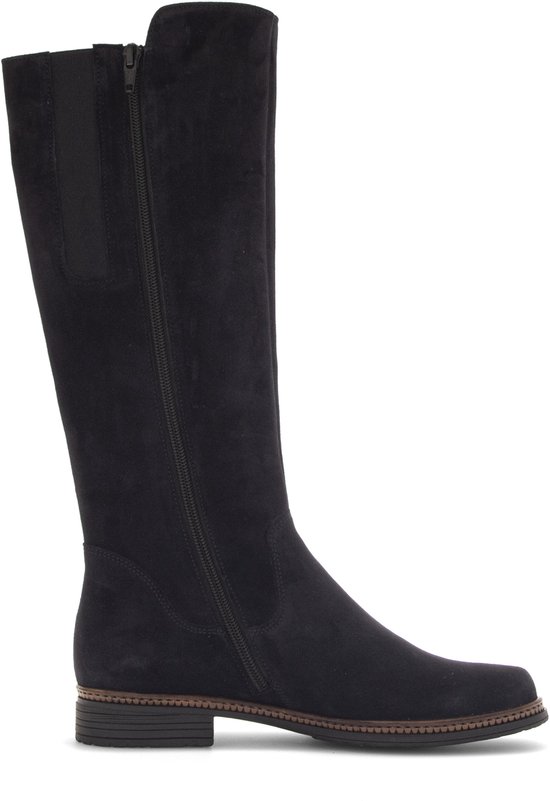 Botte Gabor noire, avec fermeture éclair, suède.