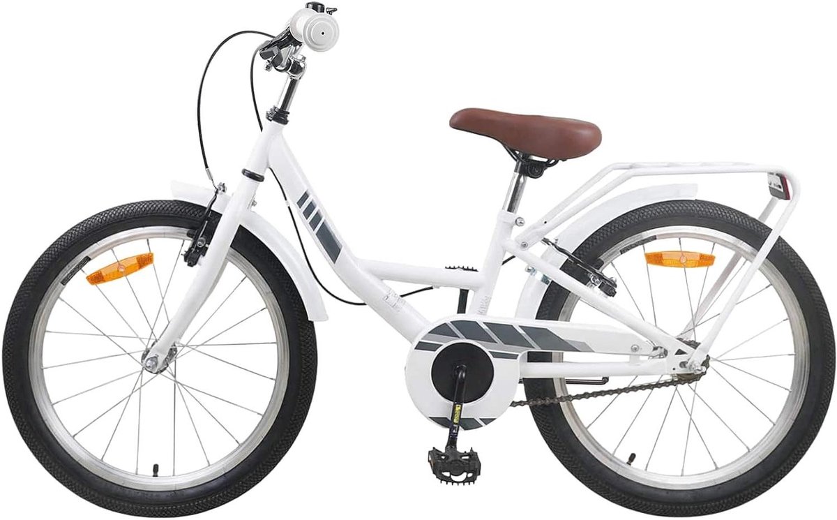 Kinderfiets Klassieke Fiets Buiten Fietsen Verstelbare Handvatten 20 Inch Wit