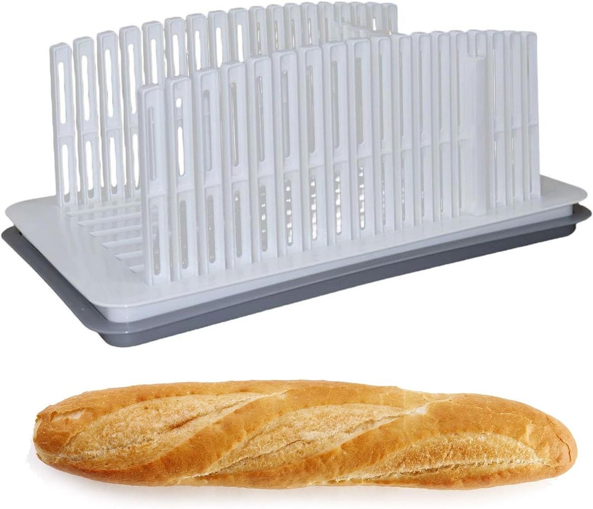 Broodsnijder met dienblad - Broodsnijmachine - Gelijkmatig snijden - Opvouwbaar en verstelbaar - 372 cm lengte - Niet gespecificeerd