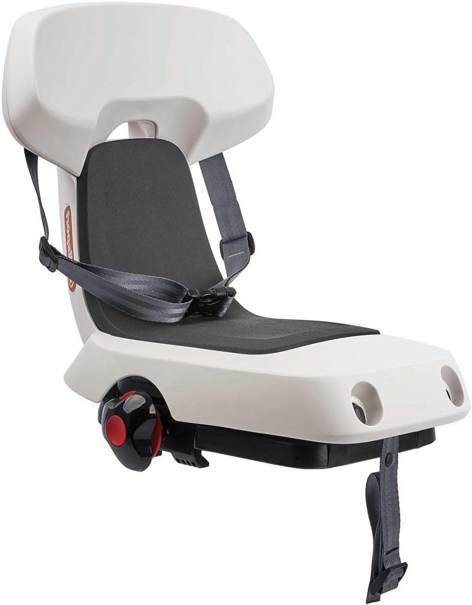 Kinderfietszitje - Jongens Meisjes - Veilig Fietsen - Kantelbaar - Max 22 kg - Wit Zwart