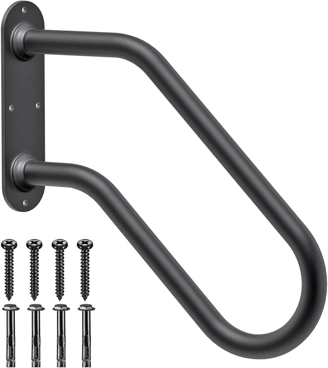 Duurzame Antislip Leuning voor Buitentrap 1-3 Stappen, Wandmontage, U-vormig voor Garages en Tuinen, Ideaal voor Veiligheid en Stabiliteit