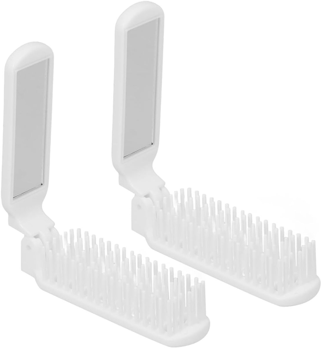 Compacte Opvouwbare Reisborstel met Spiegel - Mini Haarborstel voor Handtas - Ideaal voor Vrouwen en Reizen