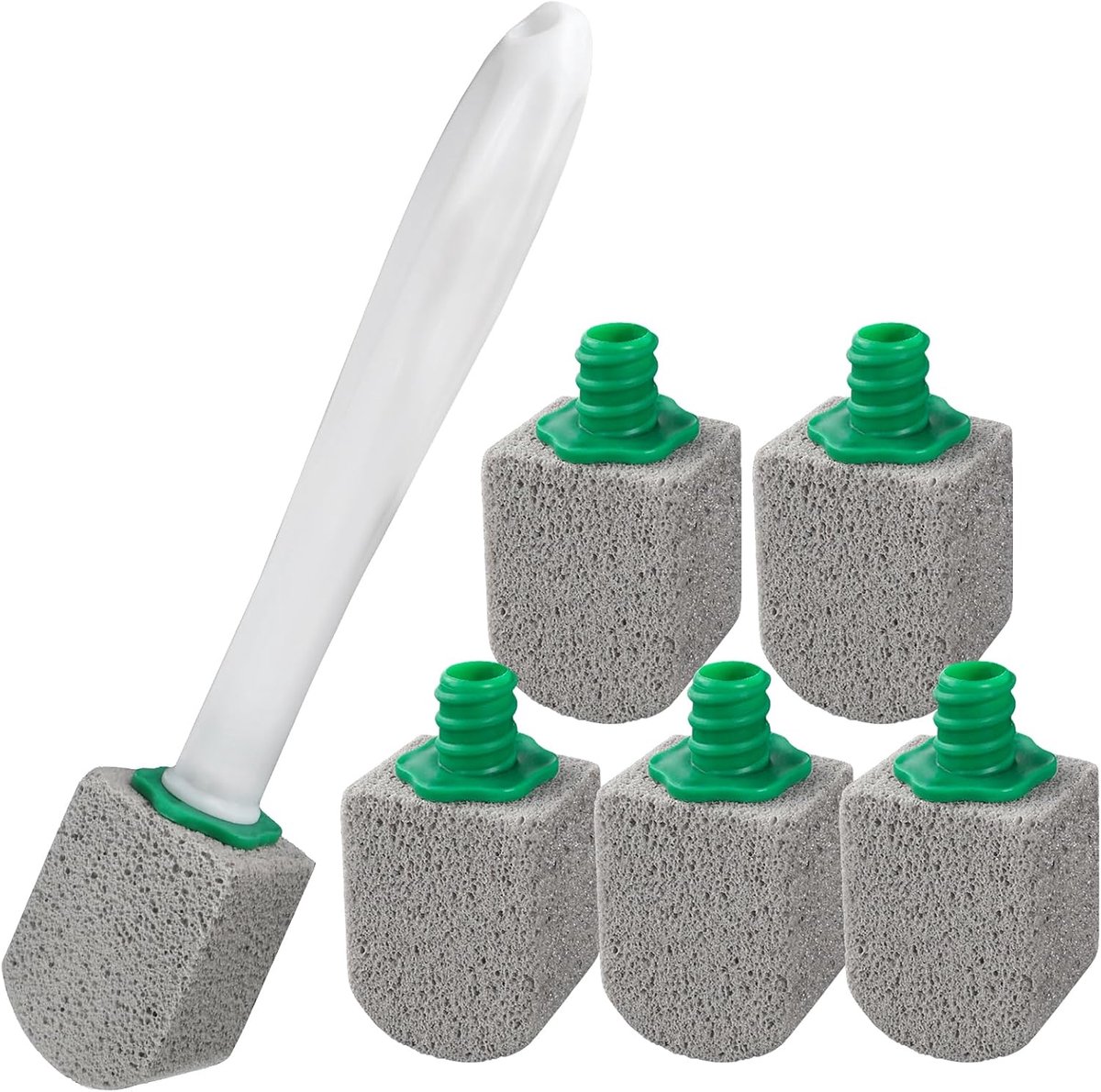 Puimsteen Reinigingsstenen met Handgreep, WC-schaalreiniger Vlekken, Toiletsteen voor Effectieve Reiniging, voor keuken, bad, zwembad, huishoudelijke, reiniging(Grijs, 6 stuks)