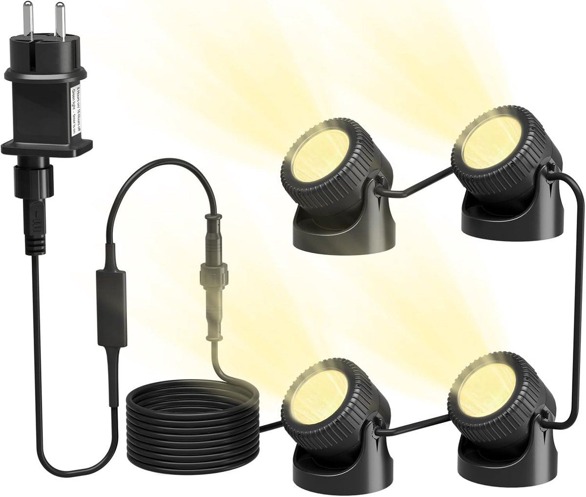 Vijververlichting, led, onderwaterverlichting, schijnwerper, zwembadverlichting, onderwaterlicht, IP68 waterdicht, vijverlicht voor zwembad, vijver, tuin, boom, binnen, buiten, decoratie