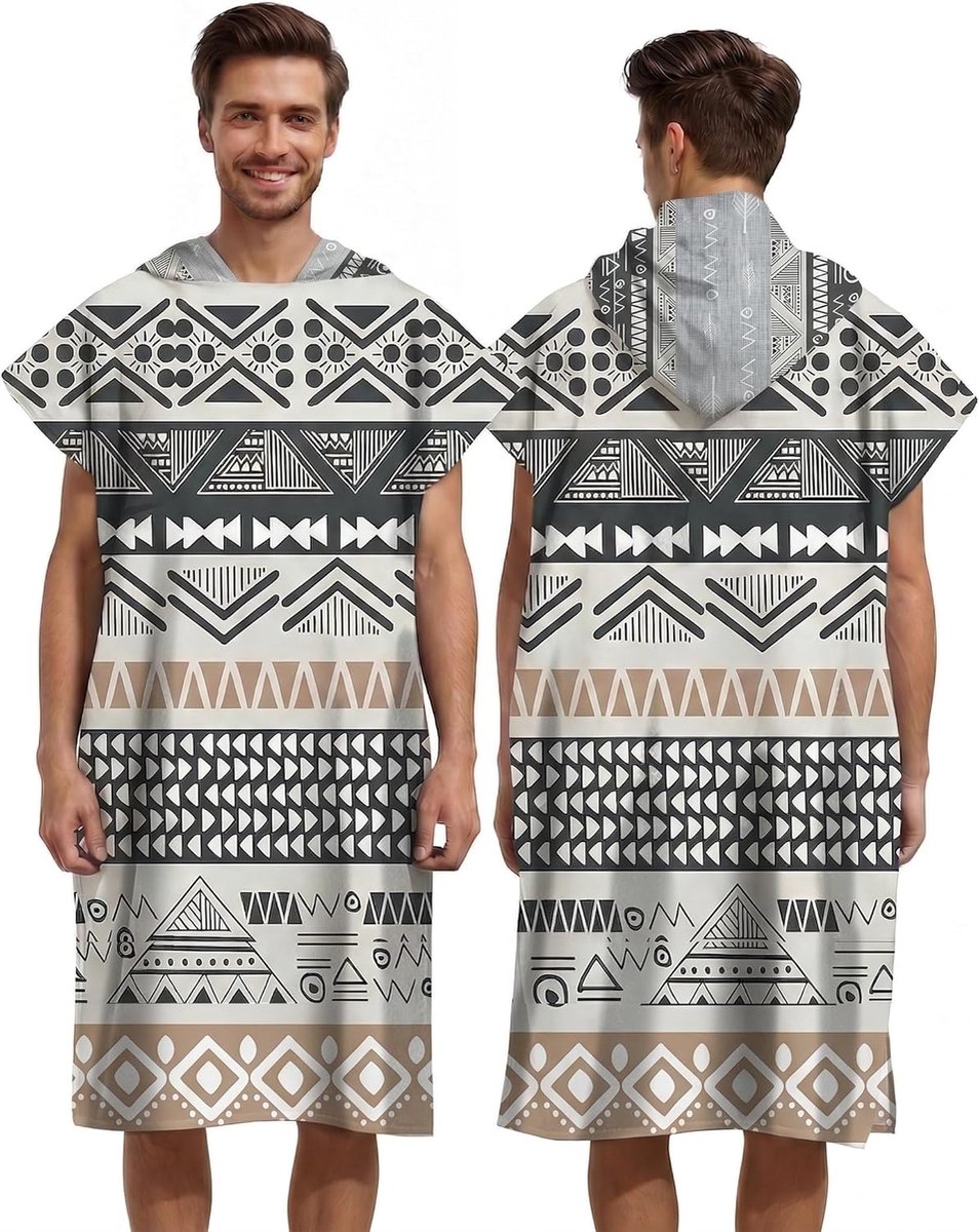 surfponcho, wikkeldoek, badjas, capuchontrui voor volwassenen, mannen, vrouwen of gezinnen, microvezel, zwemmen, strand, surfen, duiken, baden thuis