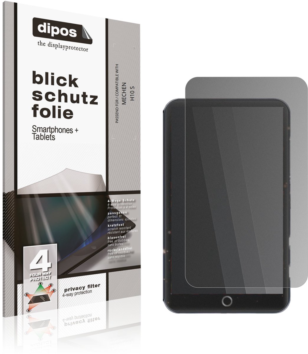 dipos – Matte Privacy Screenprotector geschikt voor MECHEN H10 S | Anti-Spy Beschermfolie