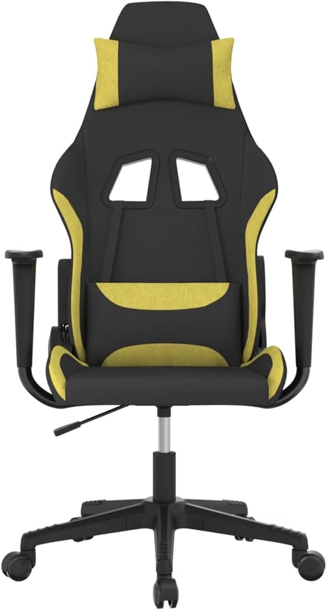 Gaming Stoel - Speelstoel Comfort - Comfortabel Gamet - Verstelbare Rugleuning - 360 Graden Draaibaar - Zwart Lichtgroen — afbeelding 4