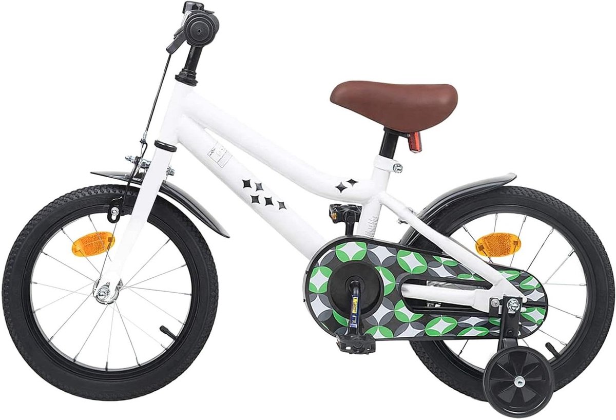 Kinderfiets Loopfiets peuter Leren fietsen Verstelbaar stuur en zadel 14 inch Wit